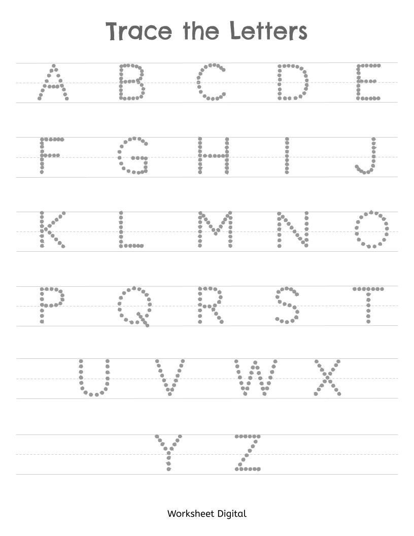Buy Printable Worksheets Trace The Letters Uppercase A - Z intended for Letter Tracing Worksheets A to Z