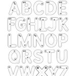 Capital Letter Tracing   Etsy Canada Within Large Letter Tracing Worksheets