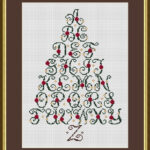 Christmas Tree Alphabet Sampler Cross Stitch Pattern 1182 Regarding Christmas Cross Stitch Alphabet Free