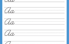 Cursive Alphabet: Letter "A" Worksheet​ pertaining to Cursive Uppercase And Lowercase Letter Tracing Worksheets