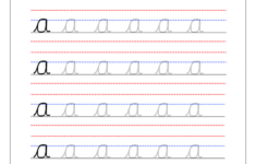 Cursive Letter A Worksheet | Planetspin.in regarding Cursive Lowercase Letter Tracing Worksheets