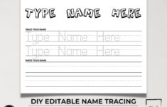 Custom Name Tracing Sheet, Handwriting Practice, Name Writing pertaining to Letter Tracing Worksheets Editable