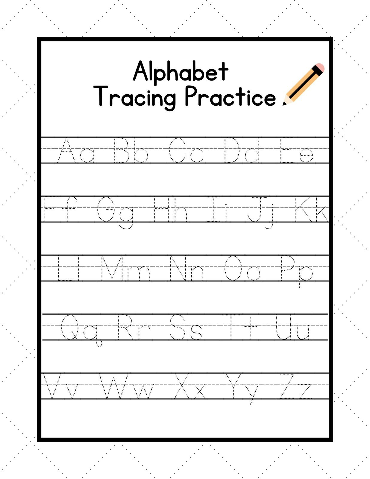 Customize 1,075+ Alphabet Worksheet Templates Online - Canva pertaining to Custom Letter Tracing Worksheets