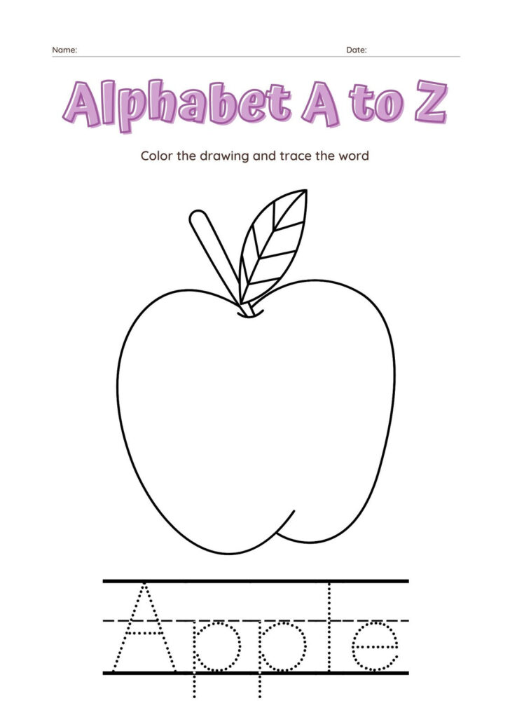 Letter Tracing And Coloring Worksheets