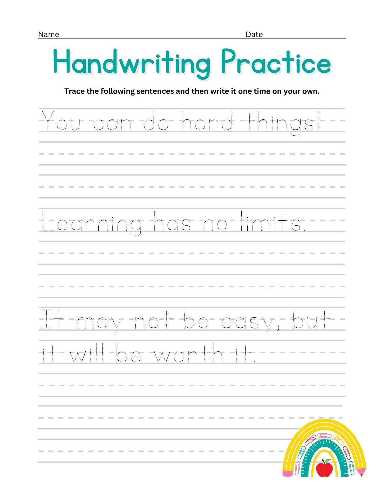 Customize 131+ Handwriting Practice Worksheets Templates Online for Make Your Own Letter Tracing Worksheets