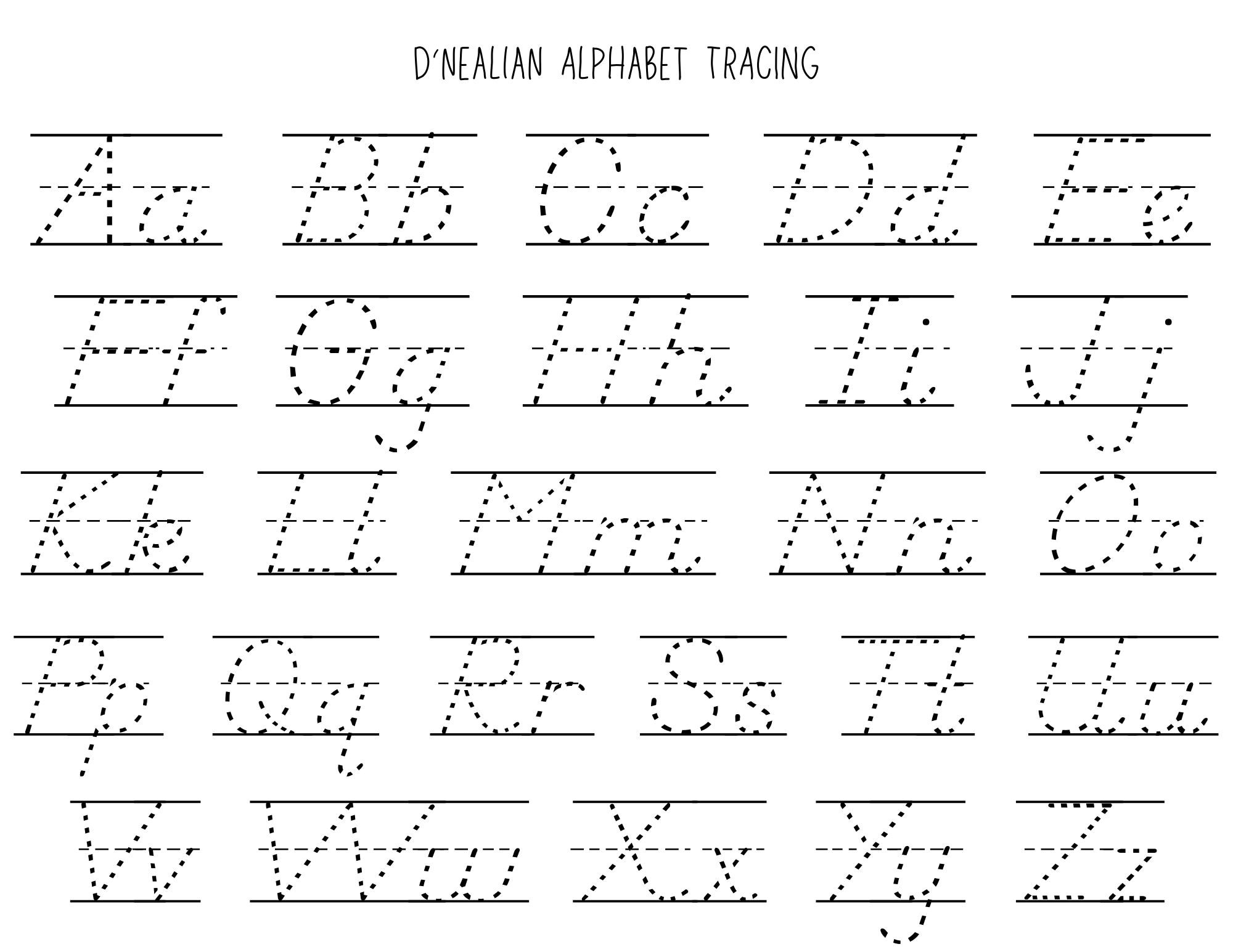 Customized D&amp;#039;Nealian Handwriting And Name Tracing - Etsy for D&amp;#039;Nealian Letter Tracing Worksheets