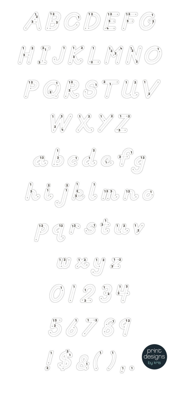 D’nealian Letter Tracing Worksheets
