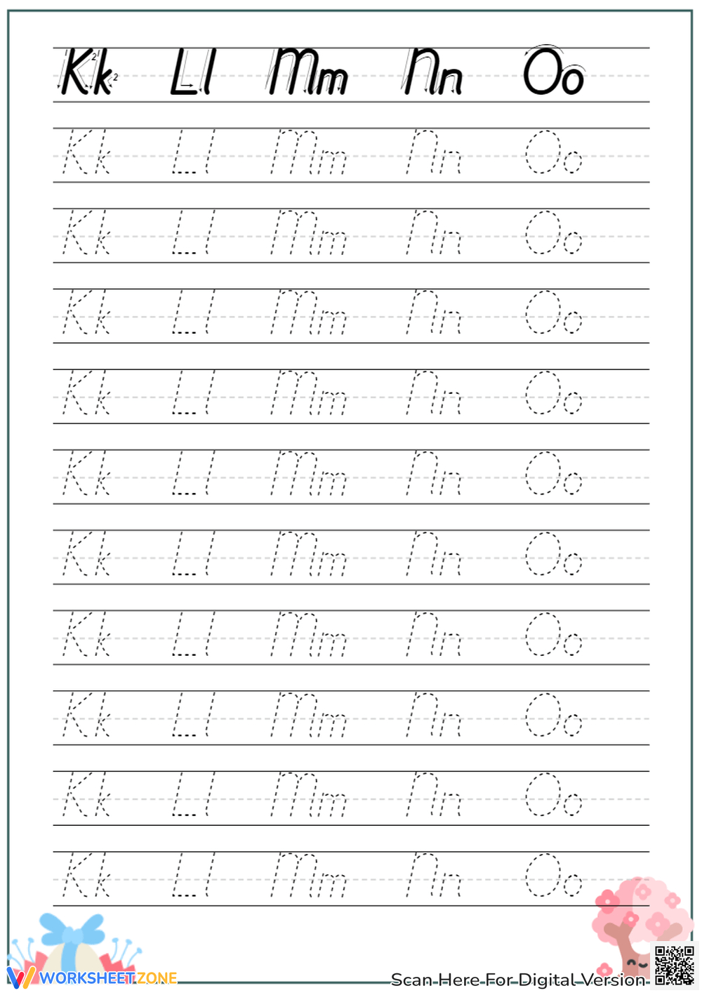 D&amp;#039;Nealian Worksheets with D&amp;amp;#039;nealian Letter Tracing Worksheets