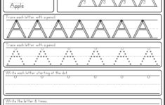 Fading Alphabet Double Line Or Dotted Line Style with Tracing Of Every Letter Dotted Outline