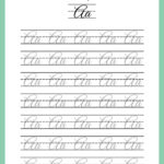 Free And Customizable Cursive Templates | Canva Pertaining To Cursive Letter Tracing Worksheets Free Download