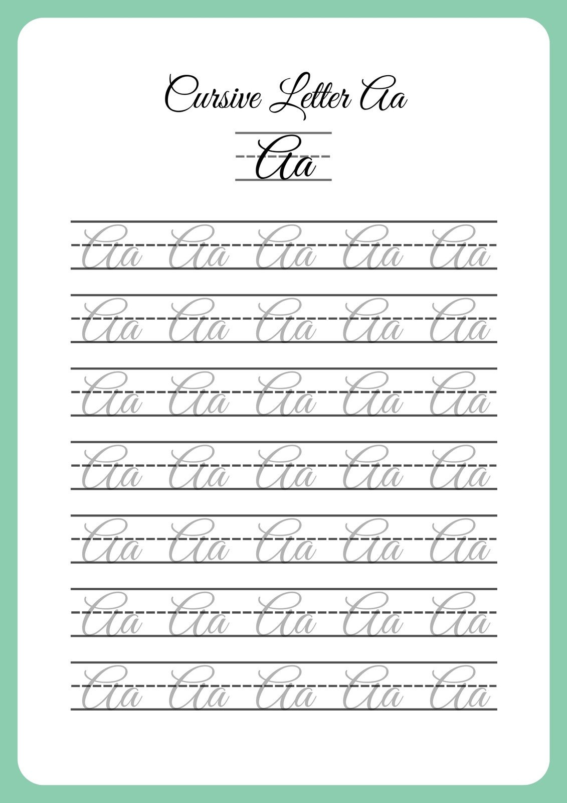 Free And Customizable Cursive Templates | Canva pertaining to Cursive Letter Tracing Worksheets Free Download