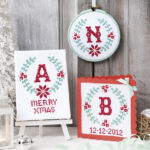 Free Cross Stitch Christmas Alphabet   Gathered Regarding Christmas Cross Stitch Alphabet Free