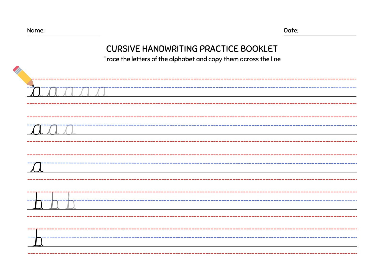 Free Custom Printable Handwriting Worksheet Templates | Canva for Create Your Own Letter Tracing Worksheets
