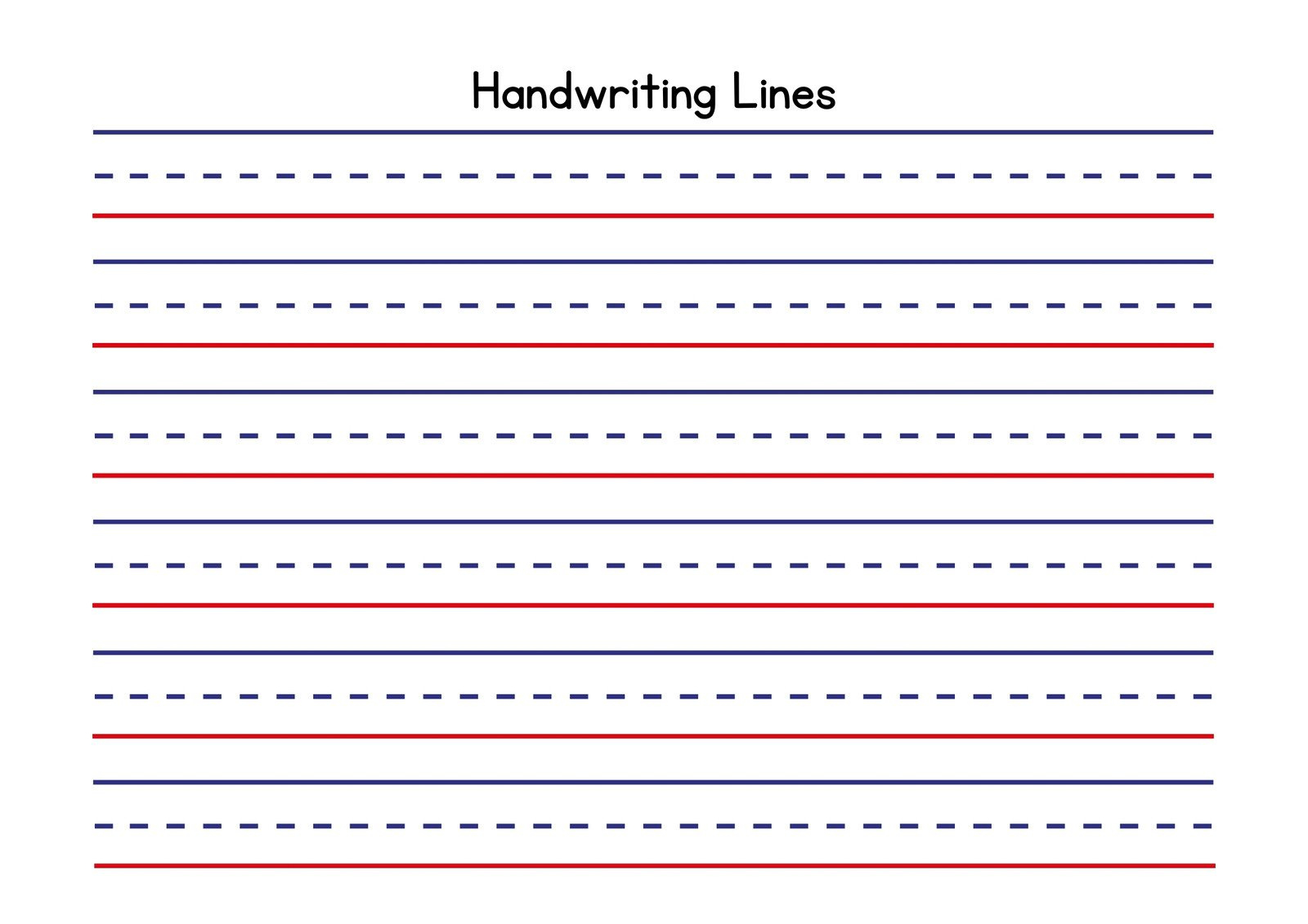 Free Custom Printable Handwriting Worksheet Templates | Canva with Blank Letter Tracing Worksheets