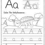 Free Letter A Tracing Worksheets (Dinosaur Themed)   Sly Spoon Inside Letter A Tracing Worksheets Free Download