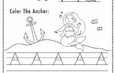 Free Letter A Tracing Worksheets (Mermaid Themed) - Sly Spoon throughout Tracing The Letter A Worksheets