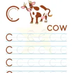 Free Letter C Tracing Sheets – Cute Cat, Cow & Car Designs Kids Love! For Tracing Letter C Worksheets For Preschool