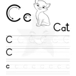 Free Letter C Tracing Sheets – Cute Cat, Cow & Car Designs Kids Love! Inside C Letter Tracing Worksheet