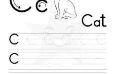 Free Letter C Tracing Sheets – Cute Cat, Cow &amp; Car Designs Kids Love! inside C Letter Tracing Worksheet
