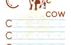 Free Letter C Tracing Sheets – Cute Cat, Cow &amp; Car Designs Kids Love! regarding The Letter C Tracing Worksheet