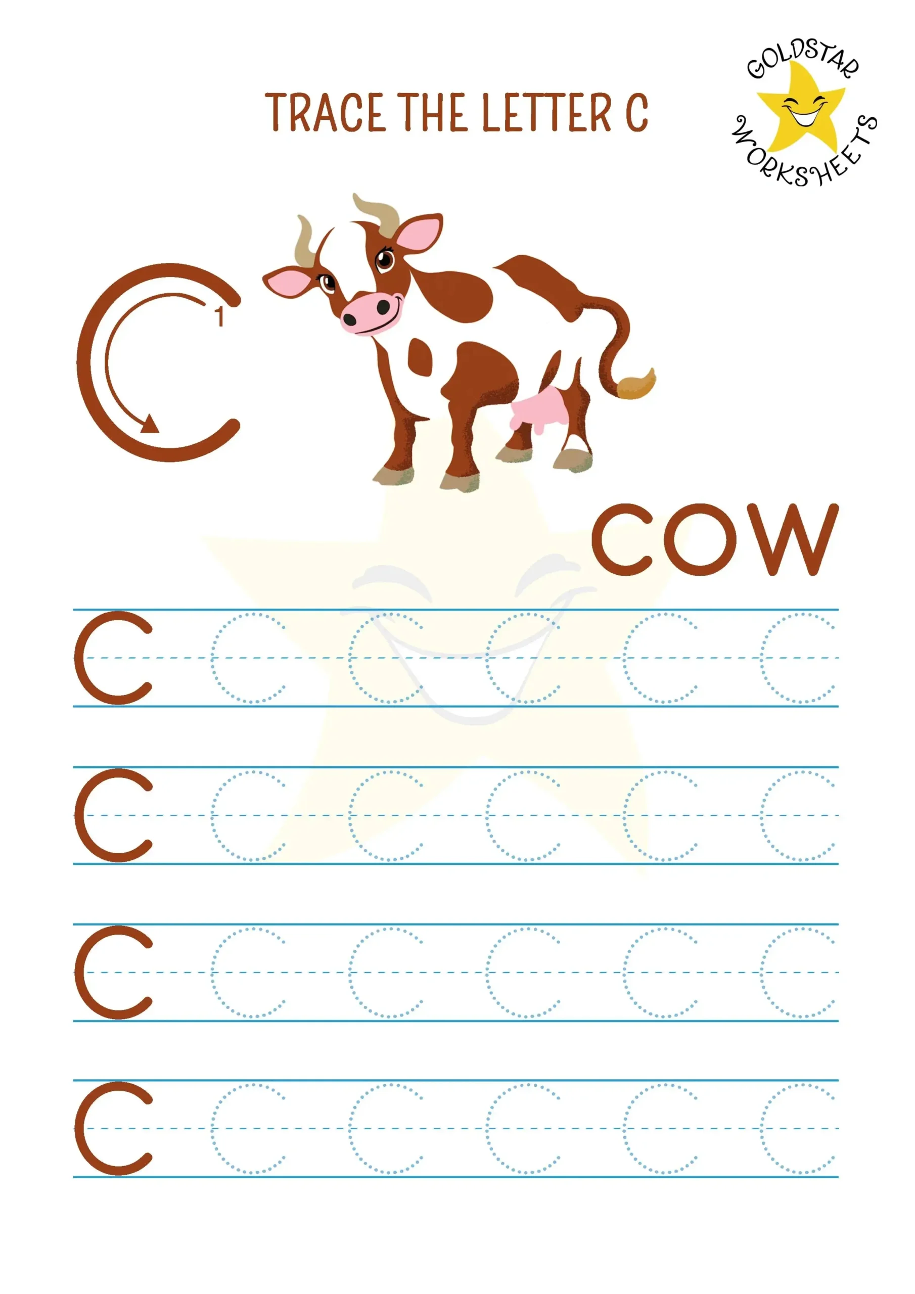 Free Letter C Tracing Sheets – Cute Cat, Cow &amp;amp; Car Designs Kids Love! regarding The Letter C Tracing Worksheet