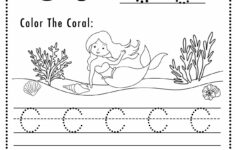 Free Letter C Tracing Worksheets (Printable) Mermaid Themed - Sly inside Letter Cc Tracing Worksheets
