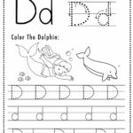 Free Letter D Tracing Worksheets (Printable) Mermaid Themed   Sly With D Letter Tracing Worksheet