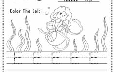 Free Letter E Tracing Worksheet (Printable) Mermaid Themed - Sly Spoon throughout Tracing Letter E Worksheets For Kindergarten