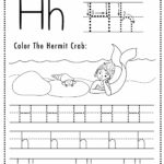Free Letter H Tracing Worksheet (Printable) Mermaid Themed   Sly Spoon Intended For Tracing Letter H Worksheets For Kindergarten