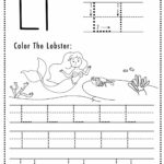 Free Letter L Tracing Worksheet (Printable) Mermaid Themed   Sly Spoon Regarding Tracing Letter Ll