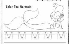 Free Letter M Tracing Worksheet (Printable) Mermaid Themed - Sly Spoon within Tracing Worksheets Letter M