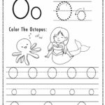 Free Letter O Tracing Worksheet (Printable) Mermaid Themed   Sly Spoon Throughout Tracing Letter O Worksheets For Preschool