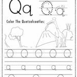 Free Letter Q Tracing Worksheet (Printable) Dinosaur Themed   Sly Throughout Letter Q Tracing Worksheets For Kindergarten