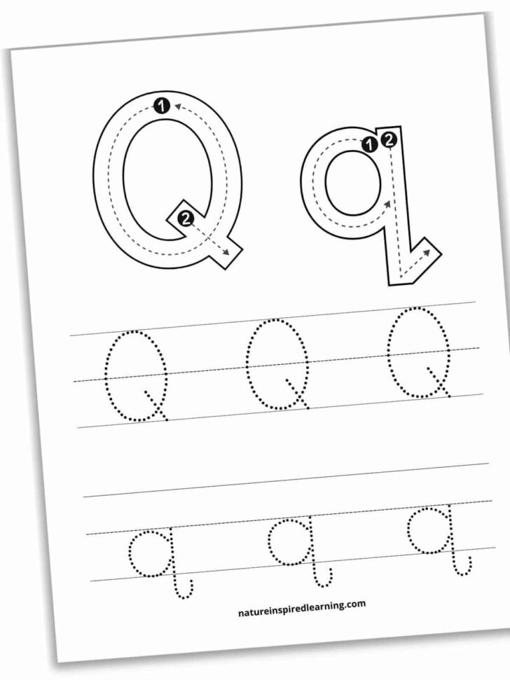 Capital Letter Q Tracing Worksheets