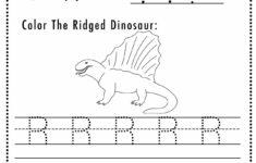 Free Letter R Tracing Worksheet (Printable) Dinosaur Themed - Sly pertaining to Letter R Tracing Worksheets For Kindergarten