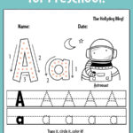 Free Letter Tracing Sheets For Preschool! ⋆ The Hollydog Blog Within Letter Tracing Worksheets Preschool Free