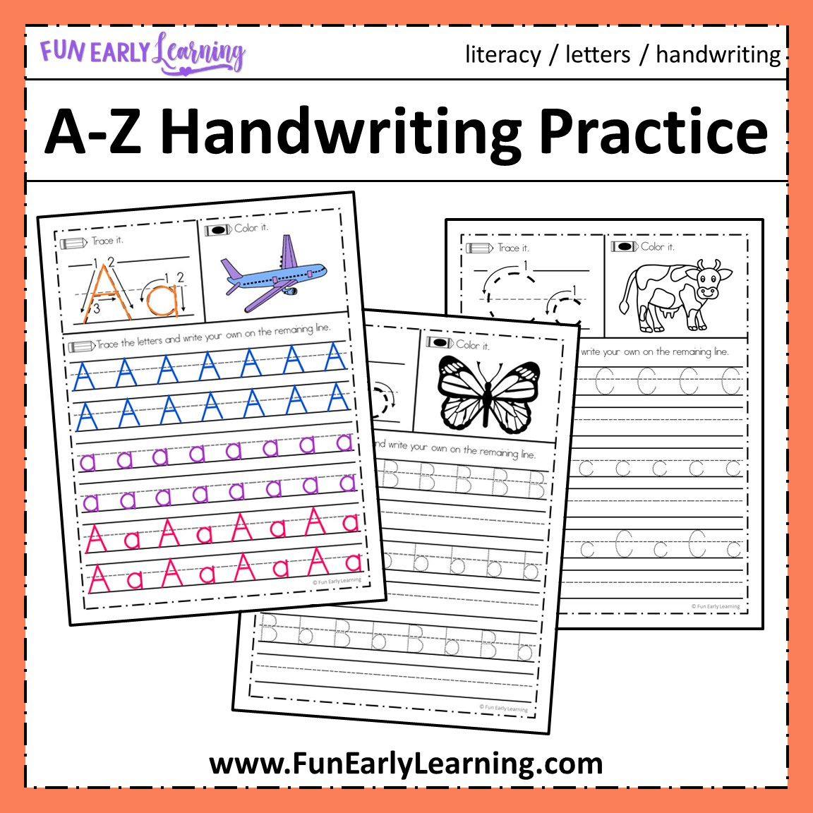 Free Letter Tracing Worksheets – A-Z Handwriting Practice – Fun with regard to Make Your Own Letter Tracing Worksheets