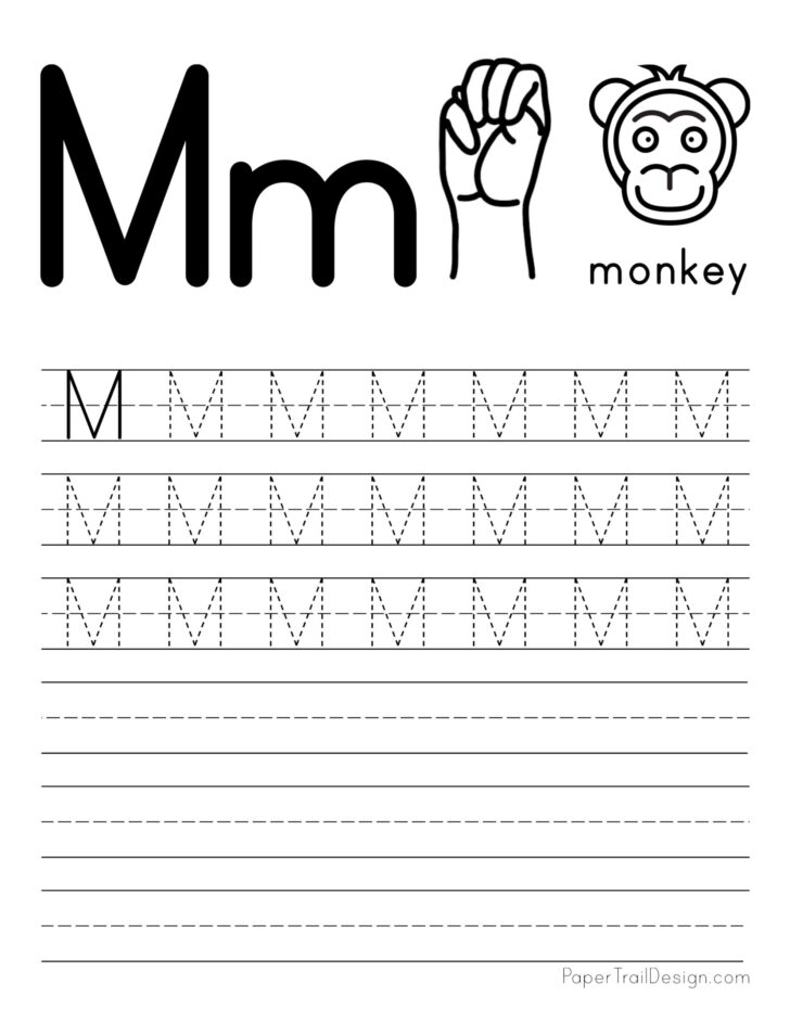 Letter Tracing Worksheets M
