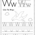 Free Letter W Tracing Worksheet (Printable) Dinosaur Themed   Sly Regarding Letter Ww Tracing Worksheets