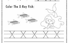 Free Letter X Tracing Worksheet (Printable) Mermaid Themed - Sly Spoon within Worksheets Tracing Big Letter X