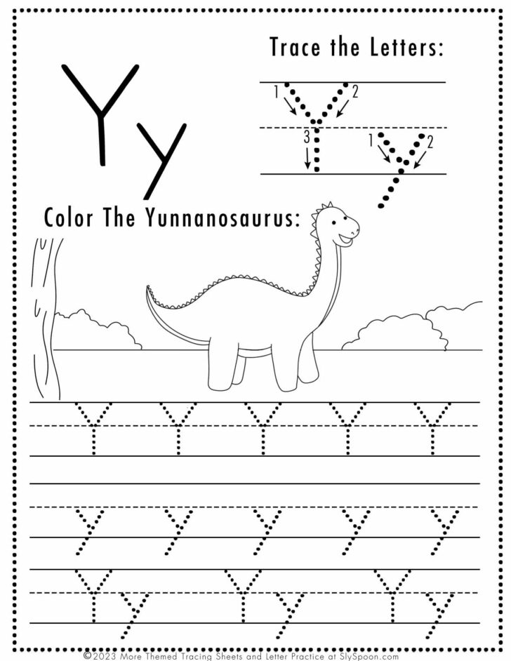 Letter Y Tracing Worksheets Preschool Letter Y Tracing Worksheets Preschool