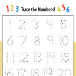 Free Numbers 1 20 Tracing Worksheets! ⋆ The Hollydog Blog Inside Letter Tracing Worksheets 1 20