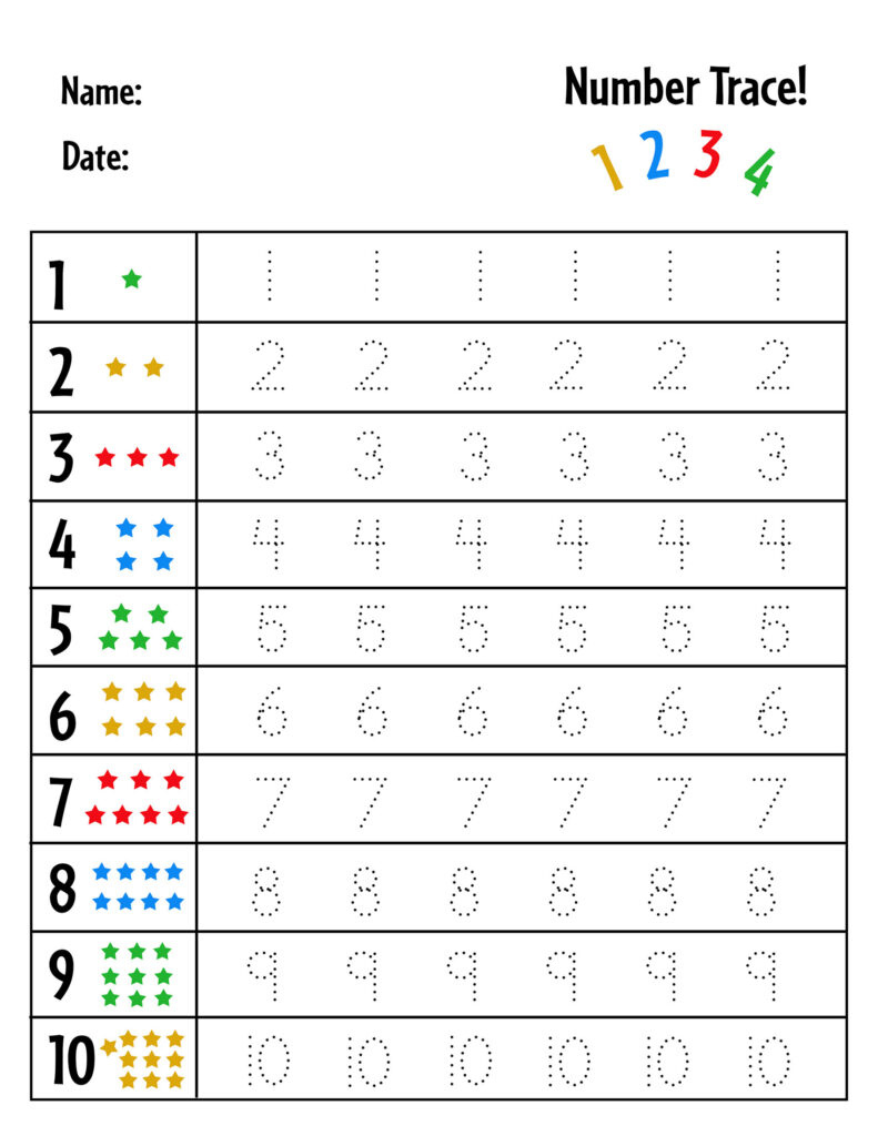 Free Numbers 1-20 Tracing Worksheets! ⋆ The Hollydog Blog regarding Letter Tracing Worksheets 1 20