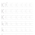 Free Printable Alphabet Tracing Worksheets Pdf: Letter K Intended For Letter Tracing Worksheets K
