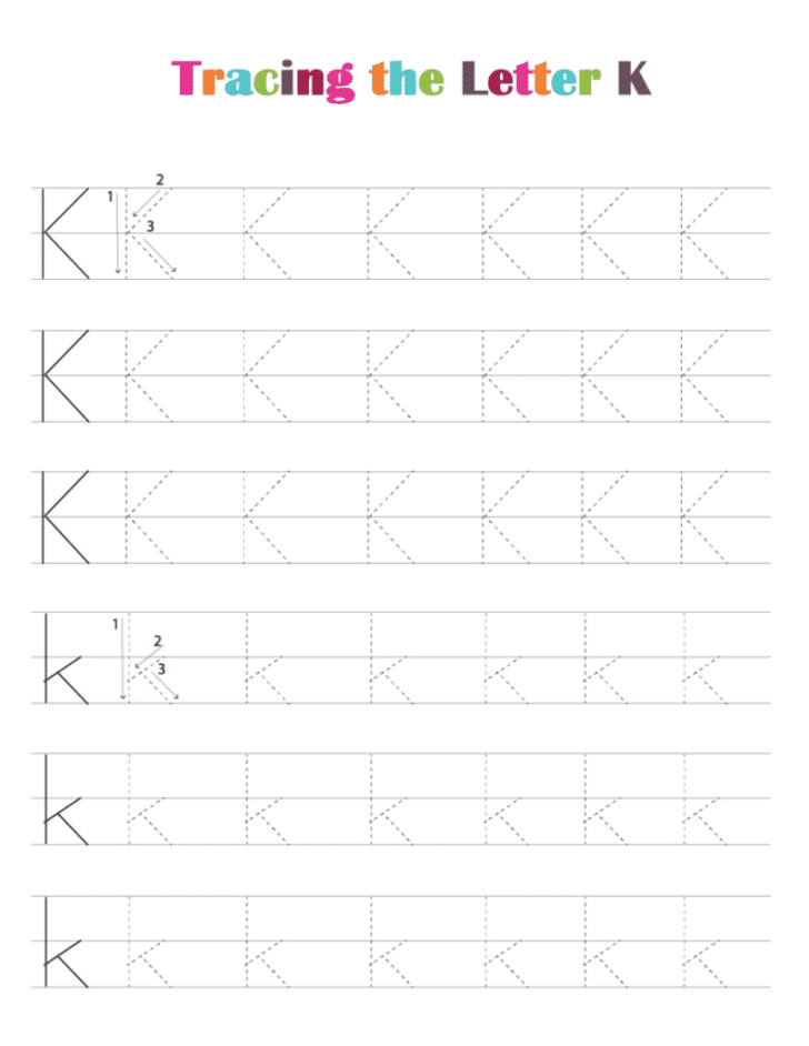 Letter Tracing Worksheets K