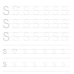 Free Printable Alphabet Tracing Worksheets Pdf: Letter S For Free Printable Letter S Tracing Worksheets