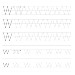 Free Printable Alphabet Tracing Worksheets Pdf: Letter W With Regard To Letter W Tracing Worksheets Free