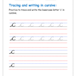 Free Printable Cursive Letter C Worksheet Pdf | Planetspin.in Inside Free Cursive Lowercase Letter Tracing Worksheets