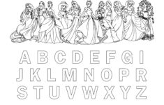 Free Printable Disney Alphabet Coloring Pages - Tulamama inside Disney Tracing Worksheets