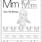 Free Printable Halloween Themed Letter M Tracing Worksheet!   Sly With Regard To Letter Tracing Worksheets M